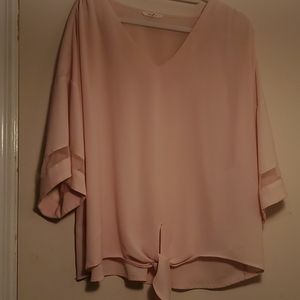 Pale pink 3/4 in sleeve Blouse